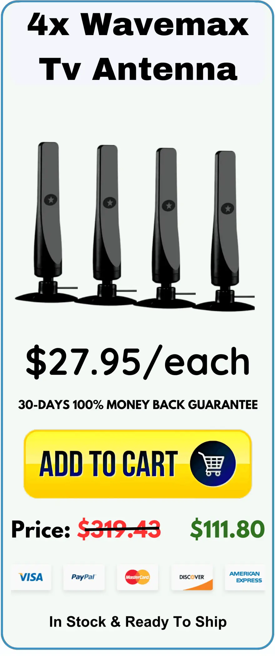 Wavemax TV Antenna package price